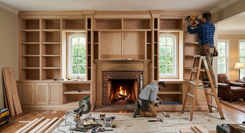 Fireplace Cabinet Installation in Frederick, MD