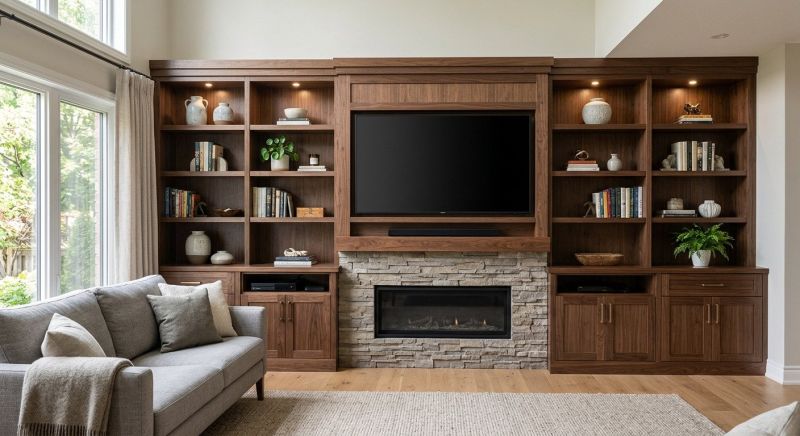 Fireplace Cabinet Installation in Woodbridge, VA
