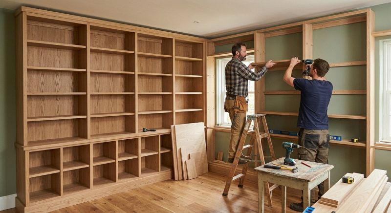 Built In Bookcase Installation in Annapolis, MD