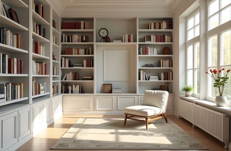 Built In Bookcase Installation in Fairfax, VA