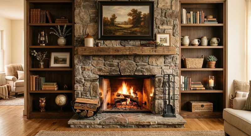 Fireplace Shelves Installation in Durham, NC
