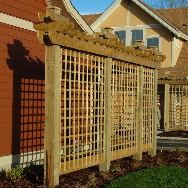 Wood Trellis Installation in Wilmington, NC